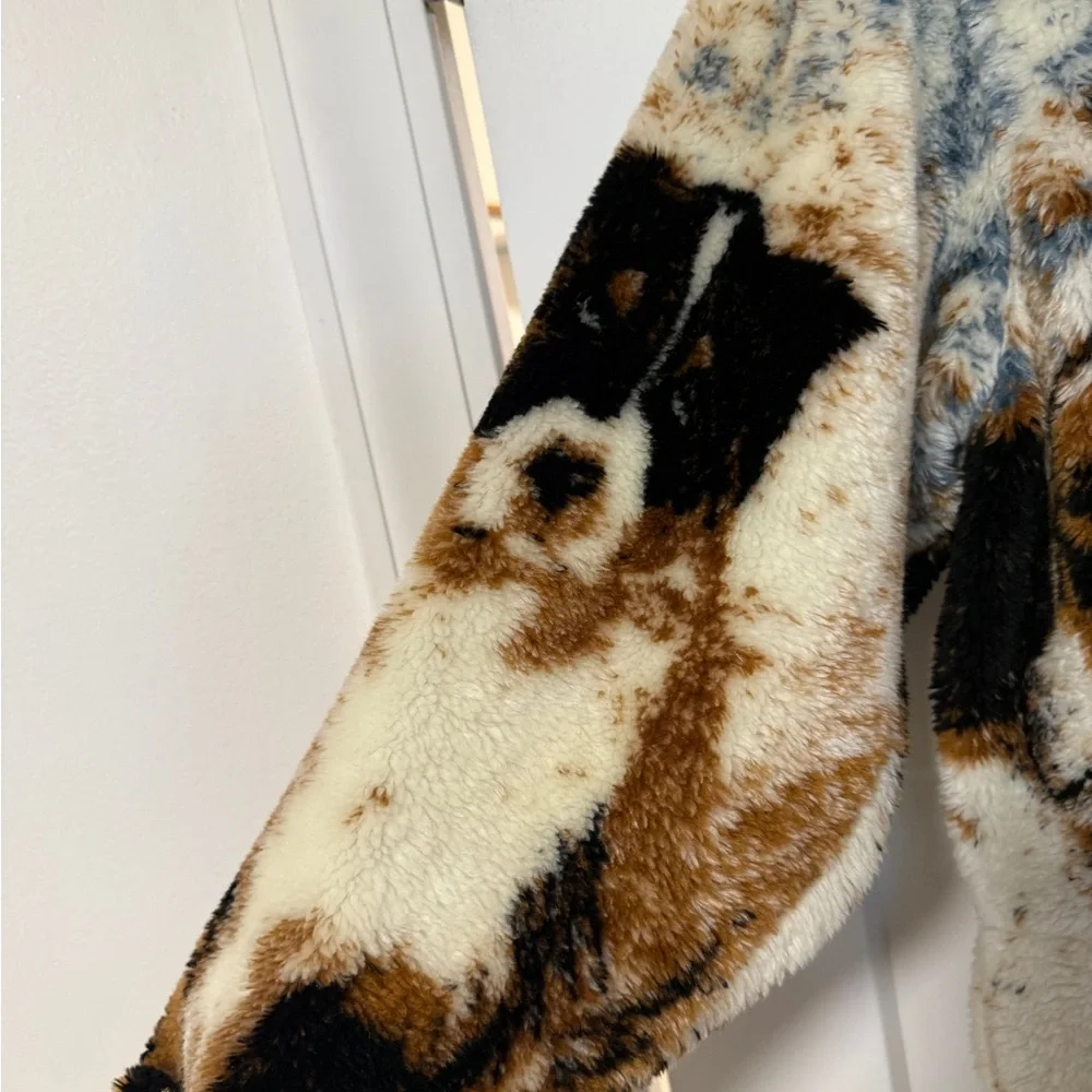 Vintage Rare 90s Puppy Dog Jacket Saint Bernard Print - Picture 3 of 7